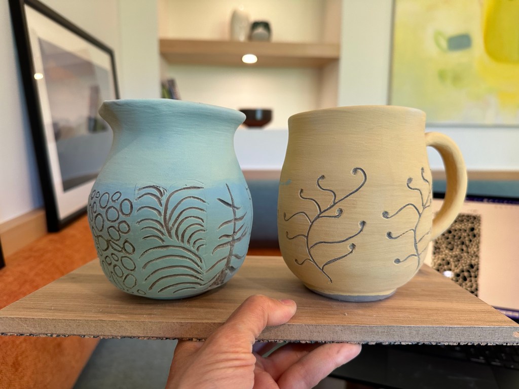 An early sgraffito mug